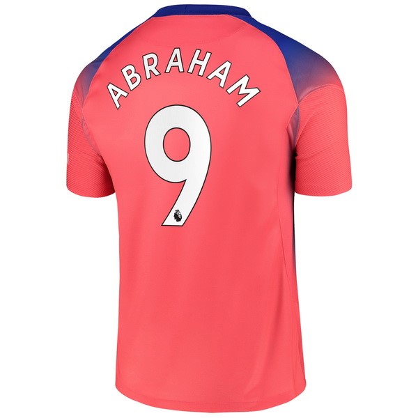 Camiseta Chelsea NO.9 Abraham Replica Tercera Ropa 2020/21 Naranja